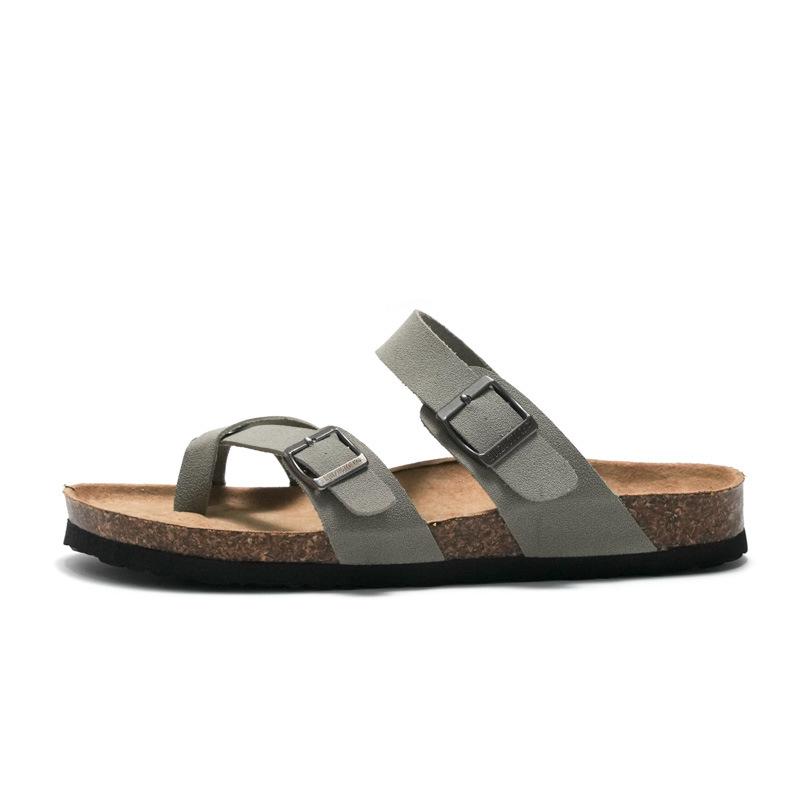 Herren & Damen Kork Sandalen Mode 2024 Lässige Sommer Pantoletten Strand Gladiator Schnalle Zwei Riemen Schuh Flache Hausschuhe Dropshipping