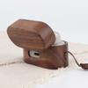 Für SONY WF-1000XM6 Solide Holz-Walnuss-Kopfhörerhülle für SONY WF-1000XM6 Magnetischer Verschluss Rundum-Hartschalenabdeckung + Kurzes Seil