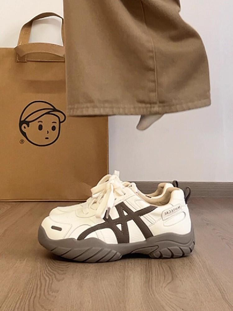 Retro Thick-soled Forrest Gump Training Shoes Women's 2025 Autumn New Versatile Casual Sports Shoes Soft-soled Dad Women's Shoes