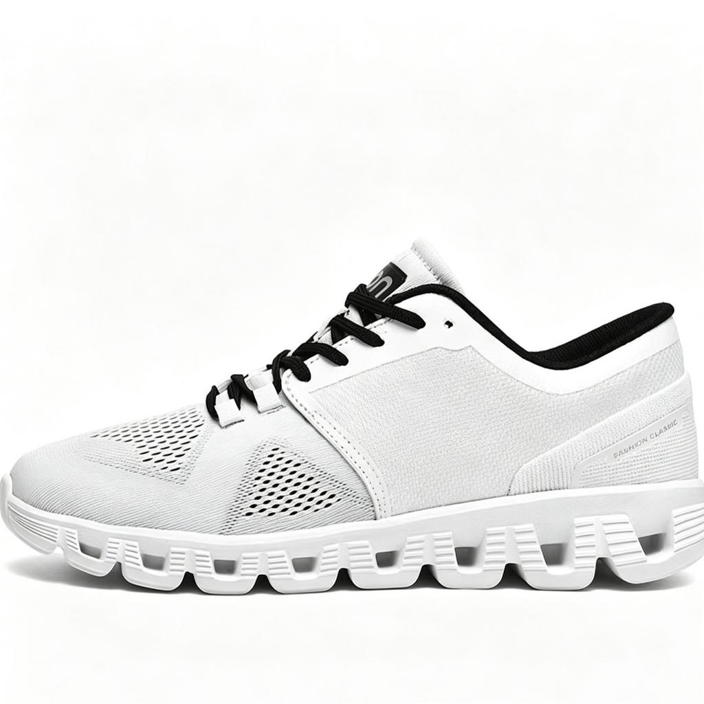 Marathon sports shoes men's lightweight breathable fly-woven mesh running men's shoes lightweight cushioning