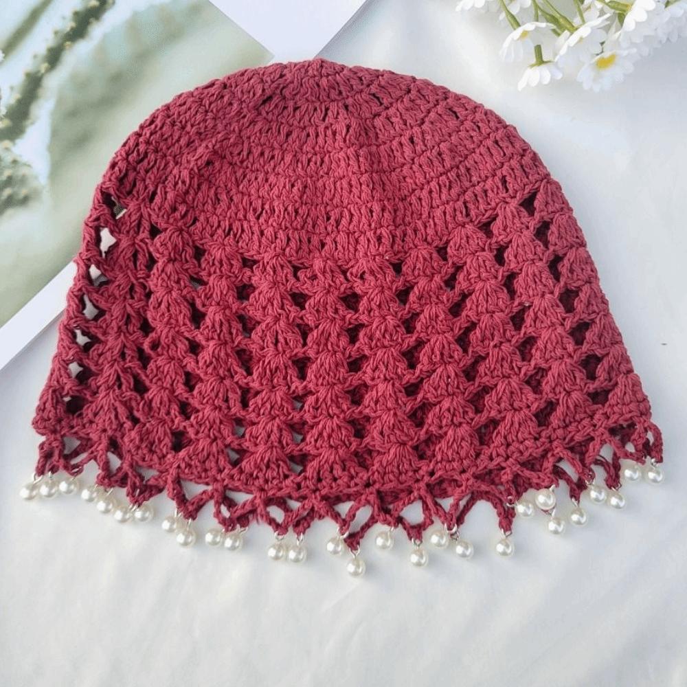 Bohemian Style Knit Beanies Sweet Ethnic Style Hat Retro Weave Cap  Outdoor