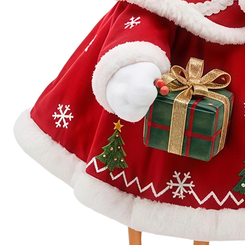 Christmas Porch Goose Outfit for 23 Inch Statue, Holiday Lawn Goose Clothes Dress, Weatherproof Garden Yard Decor Costume Set