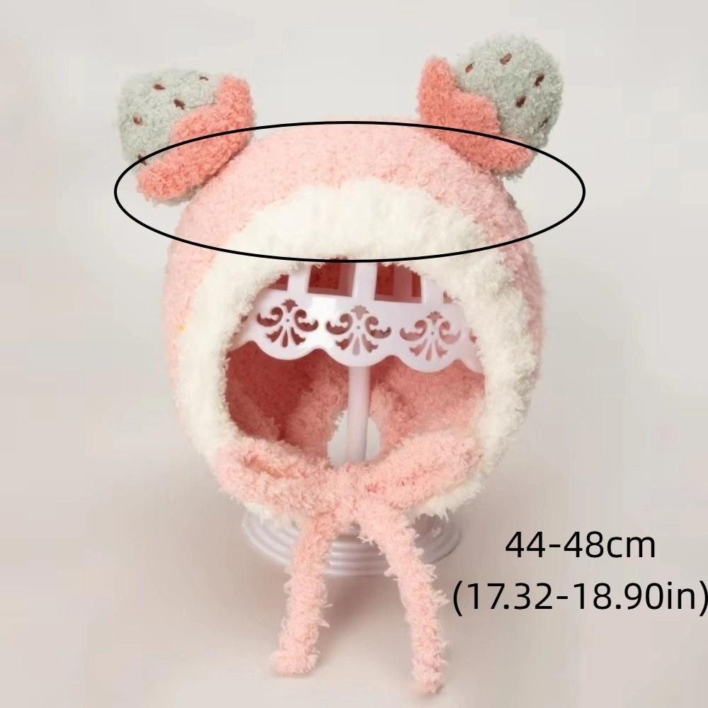 Lovely Fleece Fruit Ear Hat Winter Soft Baby Beanie Cap Thick Warm Ear Protection Hat Boys Girls
