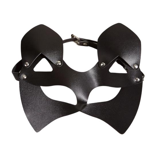 Маска для глаз BDSM с заклепками и вырезами, регулируемый ремешок, эротическая маска для ролевых игр, сексуальный аксессуар для маскарада, для интимности пар чёрный