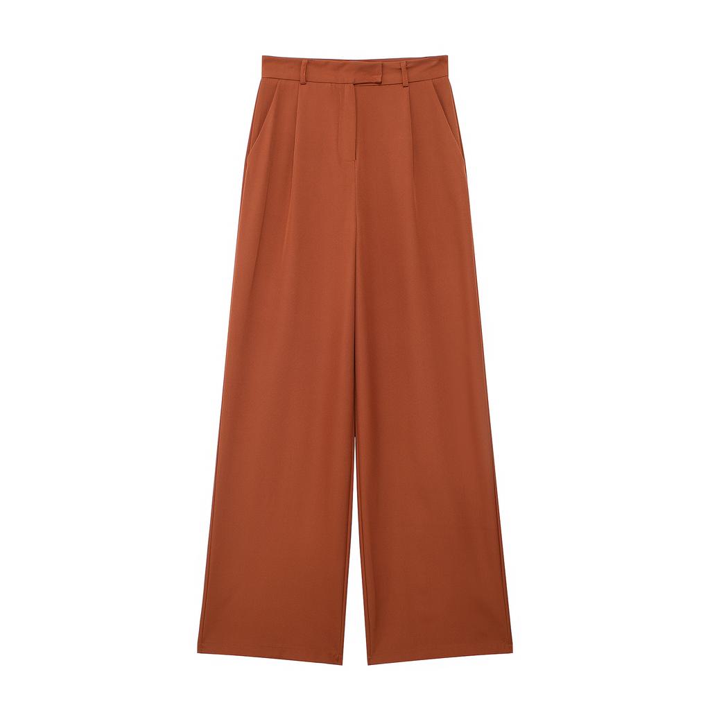 Women's High Waisted Pleated Wide Leg Pants for Summer Comfort and Loose Fit