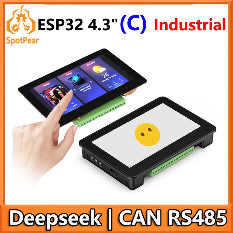 ESP32 S3 AI 4.3inch (C) Industrial Development Board 4.3 inch TouchScreen Display Sensor CAN I2C RS485 DeepSeek