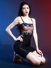 Lace Patchwork Strapless Bodycon Nightdress Sexy Ultra-thin Glossy Silky Mirror Sheer Stepmother Dress Elegant For Women 8PWH