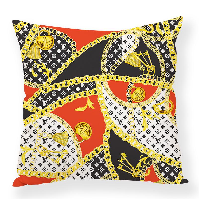 Retro Animal Chain Mixed Elements Digital Printing Pillow Case Car Waist Pillow