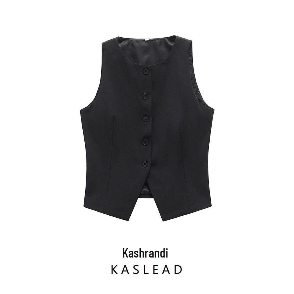 2025 Spring Women's European & American Style Casual Slim Fit Vest