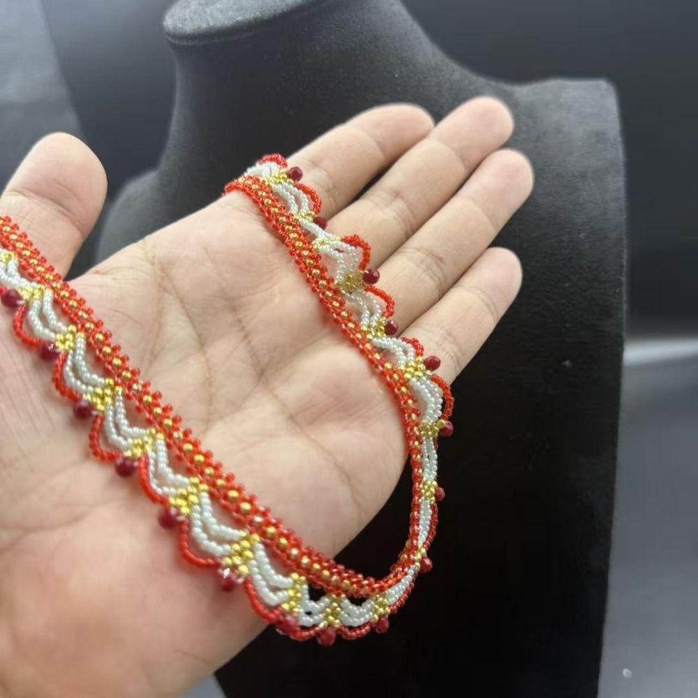 Ethnic Style Beads Necklace Tang Ming Song Dynasty Multi-layer Lace Necklace  Gift