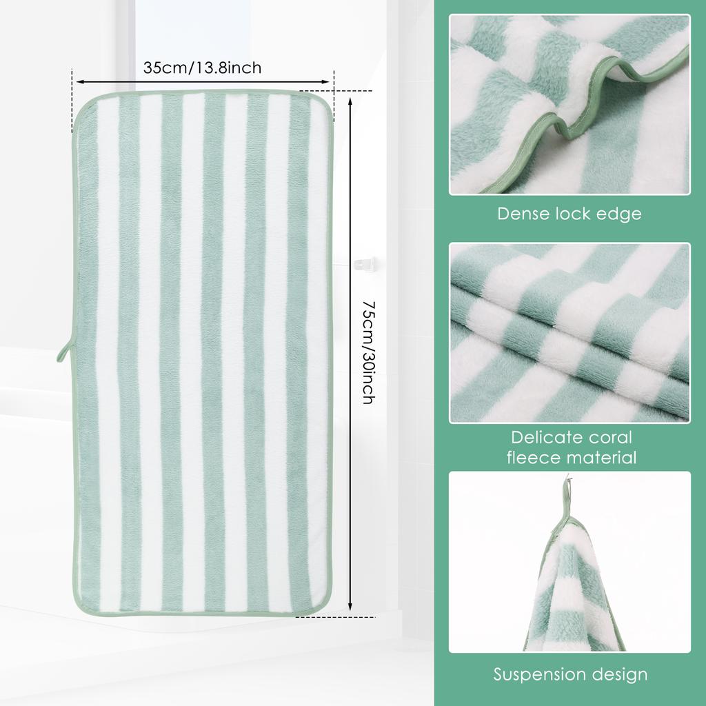 2Pcs Coral Velvet Towels 75x35CM Quick Drying Washing Towel Soft Comfortable Face Washcloths Bathroom Supplies for Shower Travel