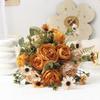 Artificial Flower Bouquet Realistic Fake Flowers for Wedding Home Decor Table Centerpiece