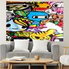 Tokidoki Print Tapestry, Backdrop, Easy Setup, Ideal for Bedroom, Office & Living Room, with Aesthetic Wall Hanging Decor.