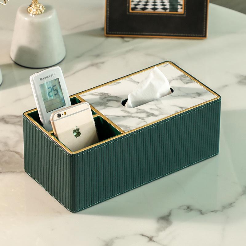 Tissue Box, Living Room Paper Drawer, Desktop Multifunctional Remote Control Storage Box