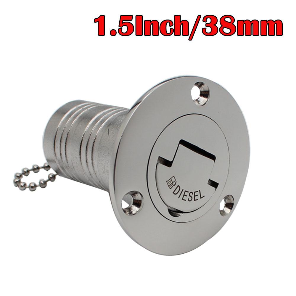 

New Stainless Steel 316 Deck Filler GAS DIESEL FUEL WASTE WATER 38mm 50mm Mirror Polish Marine Boat Hardware Deck Filler Cap