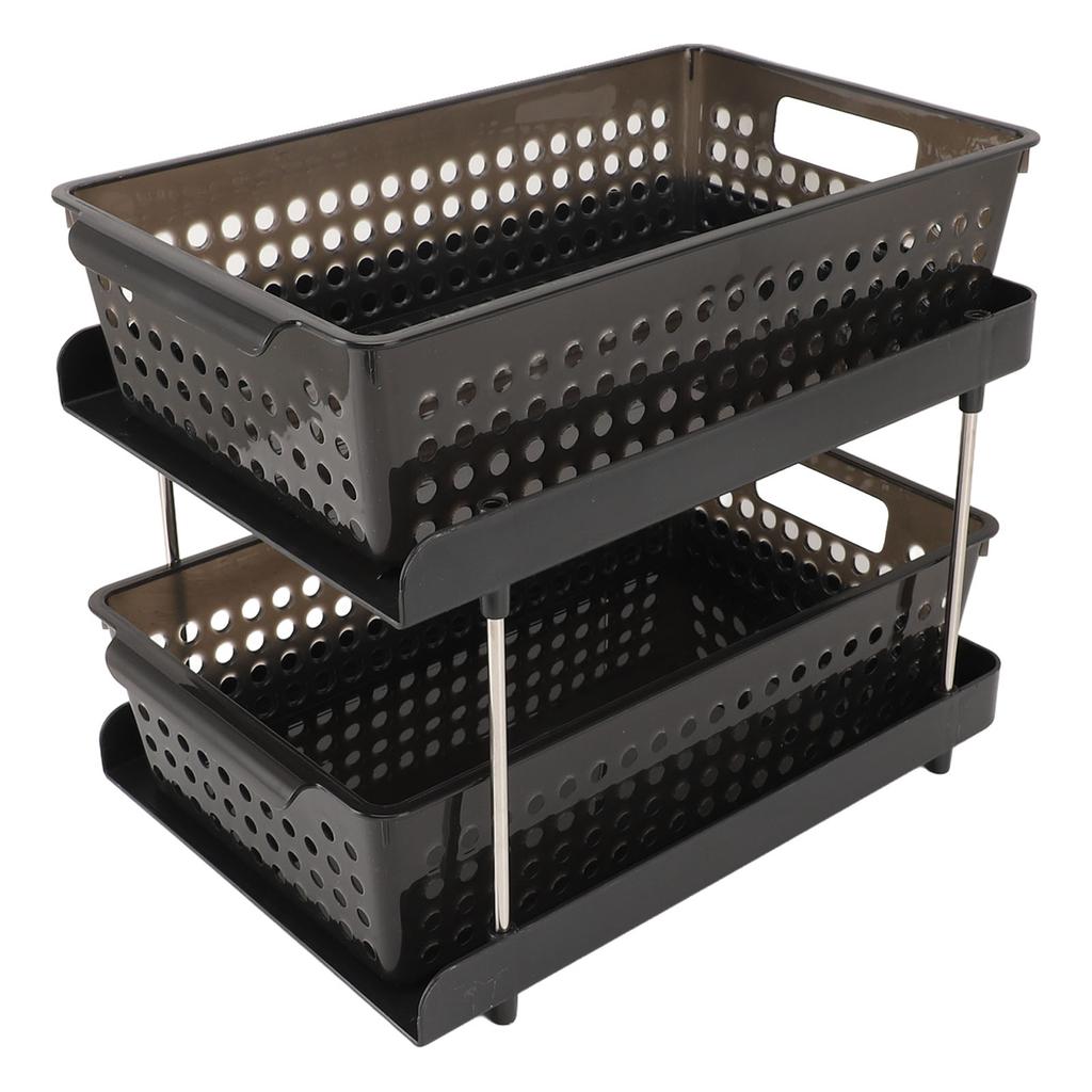 2-stufiger Organizer Mehrzweck-Aufbewahrungskörbe Badezimmer-Aufbewahrungsorganizer Waschtisch-Behälter