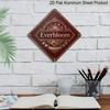 2D Flat, 1pc, Evergreen Theme, Decorative Gift for Gardening Lovers, Vintage Metal Sign, Suitable for Garden, Courtyard, Greenhouse, Living Room