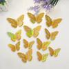 Yousheng 12 Pezzi Decorazione da Parete Farfalle 3D 3 Misure Farfalle Metalliche Vuote Decalcomania per Festa di Compleanno Decorazione Torta Rimovibile Fai da Te Murale Artistico da Parete per