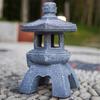Solární Zenová pagoda lucerna čínská zahradní socha palácové nádvoří dekor eko pryskyřice solární lampa venkovní vnitřní ornament
