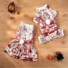 Scary Bloodstained Halloween Outfit for Pets Comfortable Bloody Dress Festival Holiday Dog Spider Costume Party Outfit