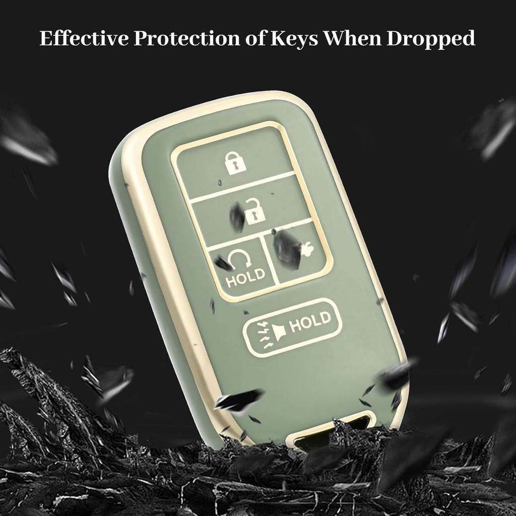 For Honda Key Fob Cover, TPU Key Case Protection Compatible with Honda Accord Civic CR-V Ight Passport Pilot Ridgeline Odyssey Smart Remote Key
