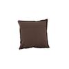 Coussin en coton déhoussable imprimé fleurs feuilles marron 38x38