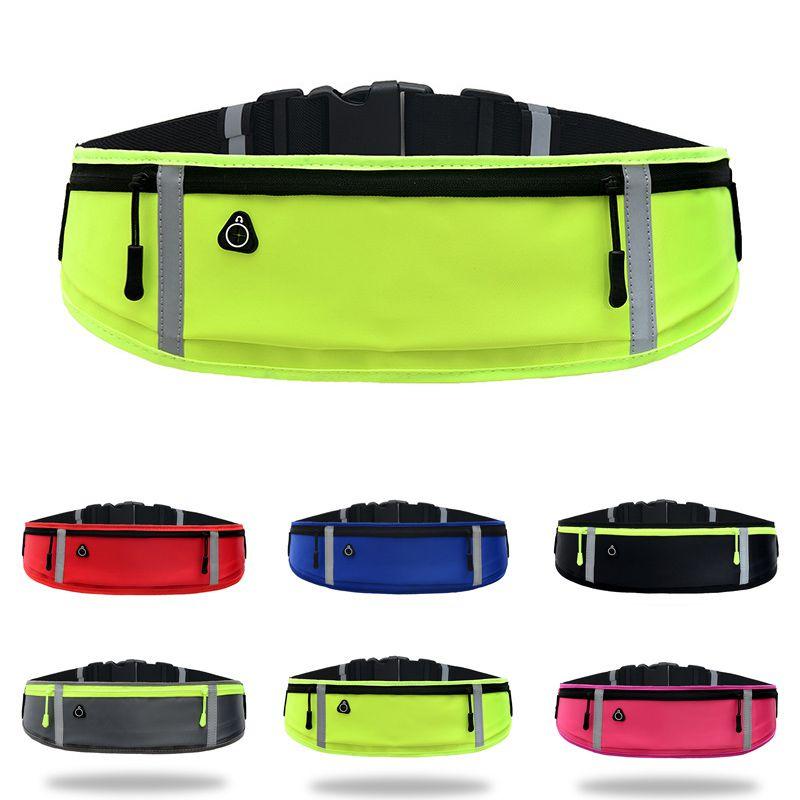 Waterproof Reflective Running Belt With Multi-pockets And Sealed Zipper For Sports