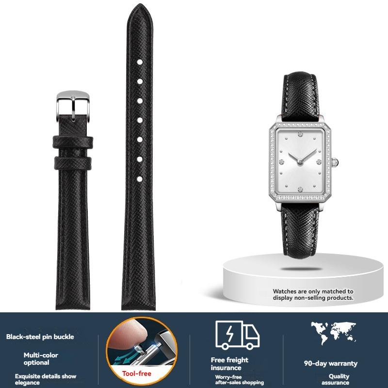 Cowhide Strap women for Fiyta DW Fossil Casio Longines calfskin 10mm 12mm 14mm 16mm 18mm watch strap bracelet Black Green Red