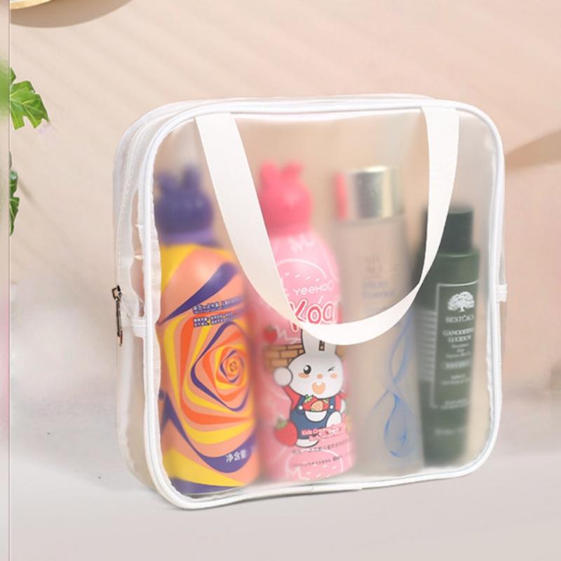 6 Stück Klare PVC Toilettenartikel-Aufbewahrungstaschen Wasserdichter Handgehaltener Reise-Kosmetik-Organizer Mit Reißverschluss Aufbewahrung Geschenkbeutel