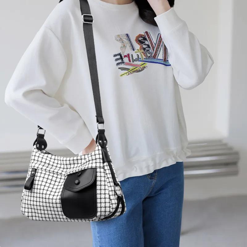 Ladies Multi-Pocket Messenger Bag High Quality Soft PU Leather Shoulder Bags Casual Crossbody Bags For Women 2024 New Tote