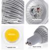 LED Spotlights Bulb GU10 9W Dimbare COB-lamper AC 85-265V 220V Cool Varm Hvit Ultra Bright