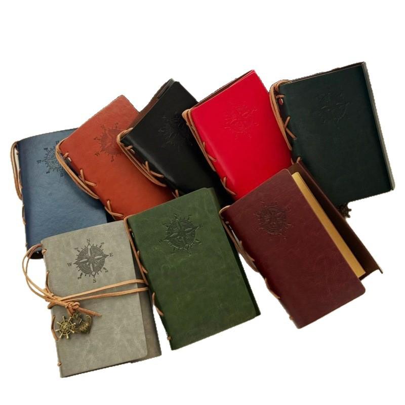 For Little Pirate Business Notebook Custom Vintage Leather DIY A6 A7 with Strap Book Model Thermal Binding 100gsm