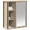 Wall Mounted Bathroom Cabinet with Mirror Sonoma Oak 50 x 21 x 60 cm