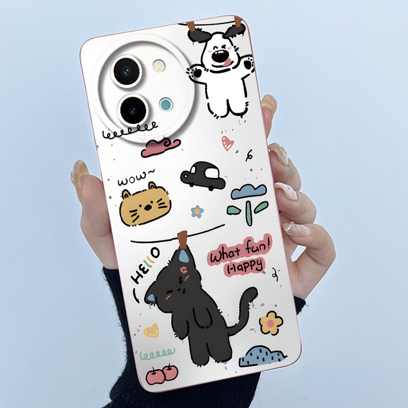 Case For Vivo Y38 Y58 T3X 5G Cute Panda Sweet Girls Silicone Soft Back Cover for VivoY38 VivoY58 5G Bumper Protective Casing