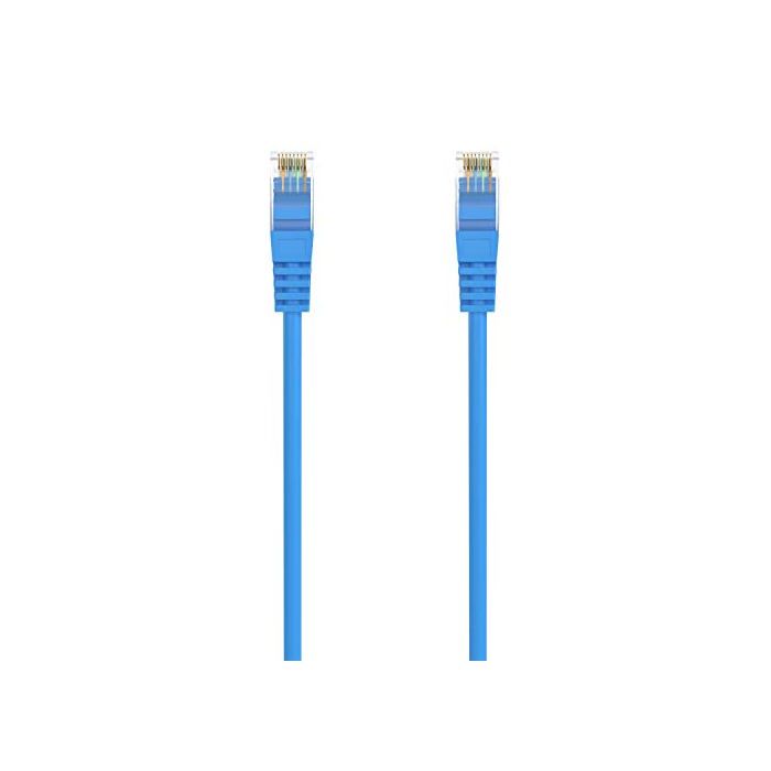 Câble réseau RJ45 Cat.6A - AISENS - 3 mètres - Bleu - UTP AWG24 - 500 MHz - Haute vitesse - Conforme PoE - Mâle à mâle