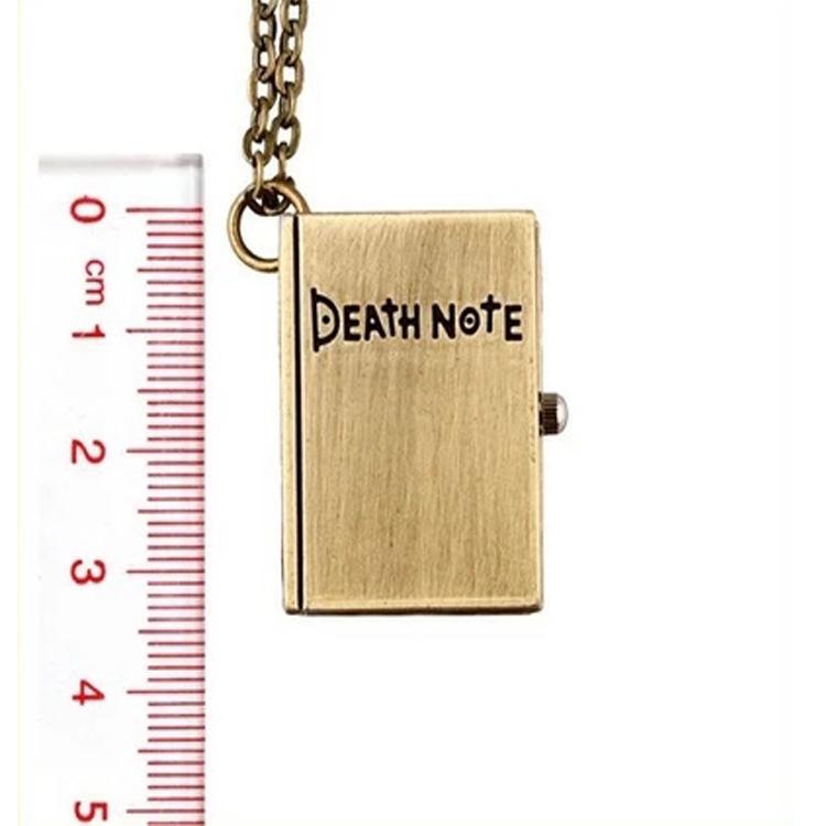 Japanse Anime Antieke Ketting Horloge Hanger Death Note Boek Kwarts Zakhorloge voor Mannen Vrouwen
