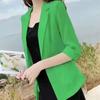 Leichter Damen-Leinenblazer: 2025 Koreanischer Stil, Professionell, Kurz, Vielseitige Sommer-Sonnenschutzjacke