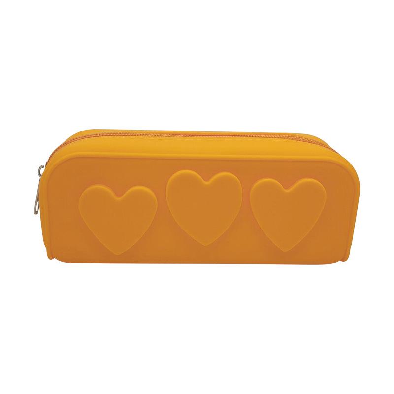 Love-themed Silicone Pen Case  Beauty Storage Bag Stationery Box  Outdoor Leisure & Travel Storage Bag