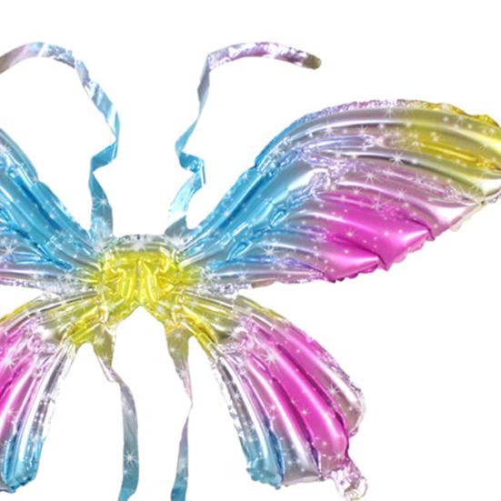 5Pcs Wings Balloons Creative No Leaks Exquisite Anti-deform Lightweight Decorative Aluminum Film Kids Butterfly Wings Balloons Party Supplies