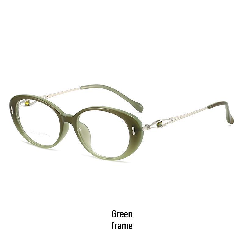 TR90 Retro Metal Small Oval Cat Eye Myopia Glasses - Versatile Clear Frames for Women