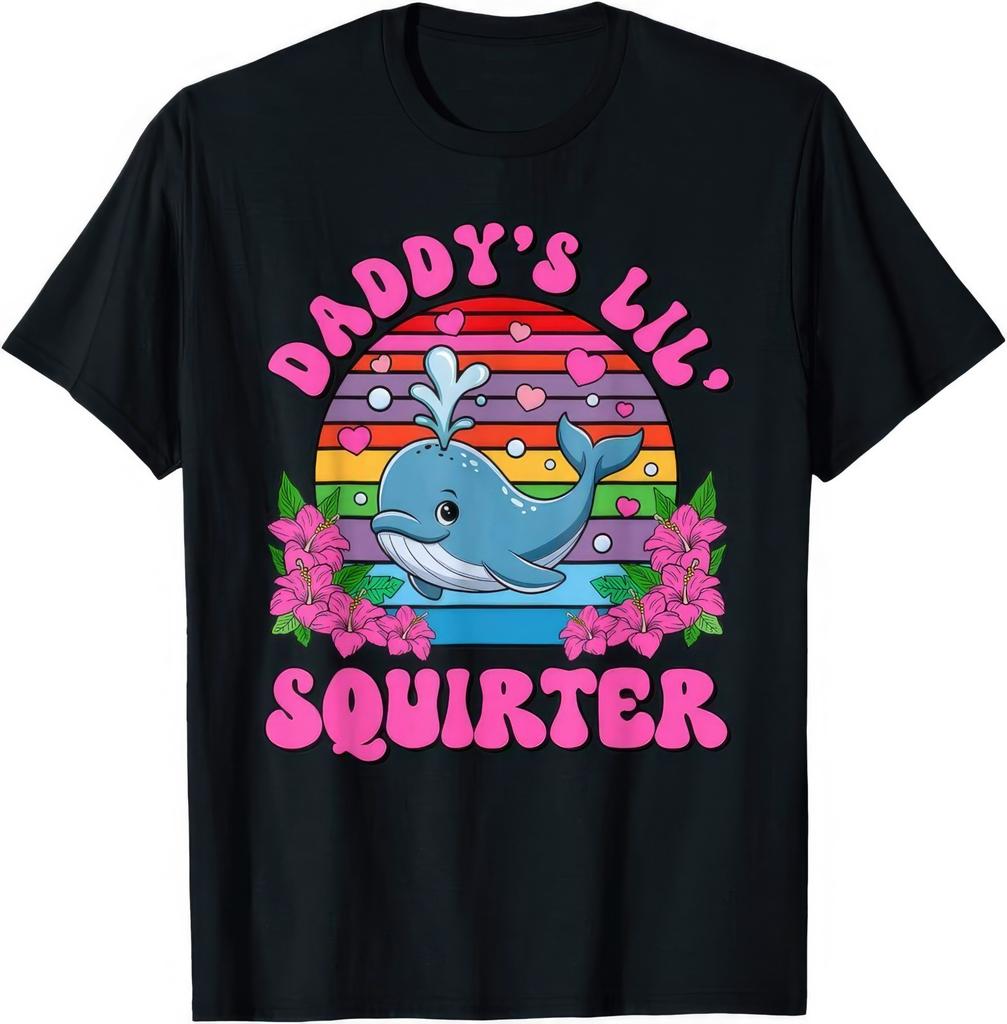 Daddys Lil Squirter Funny Joke Rude Embarrassing Naughty Humour Gift T Shirt