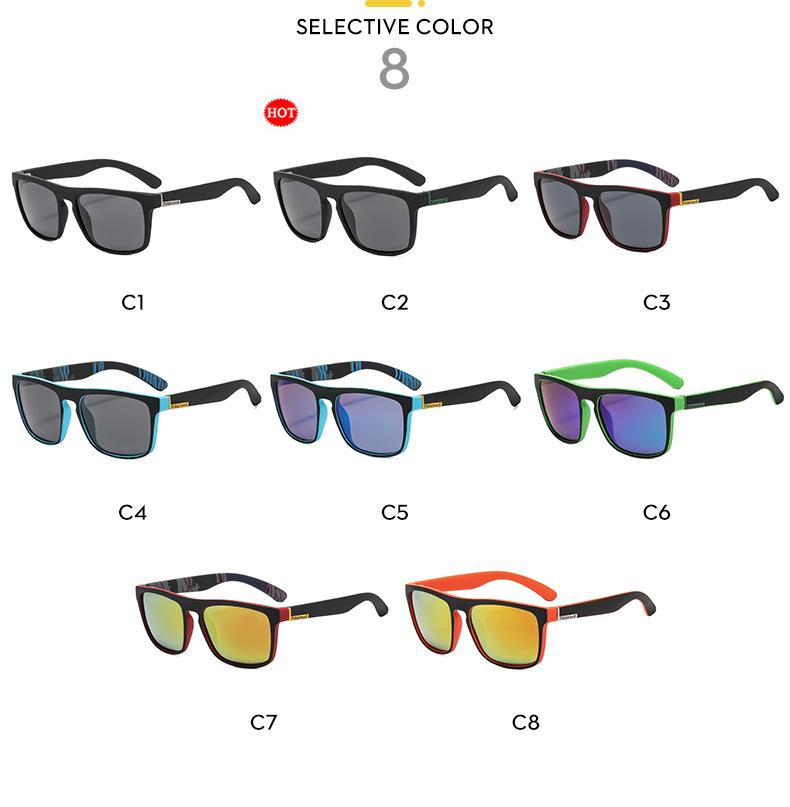 Retro square-frame polarized sunglasses, sports sunglasses for cycling, and stylish outdoor shades for men and women.