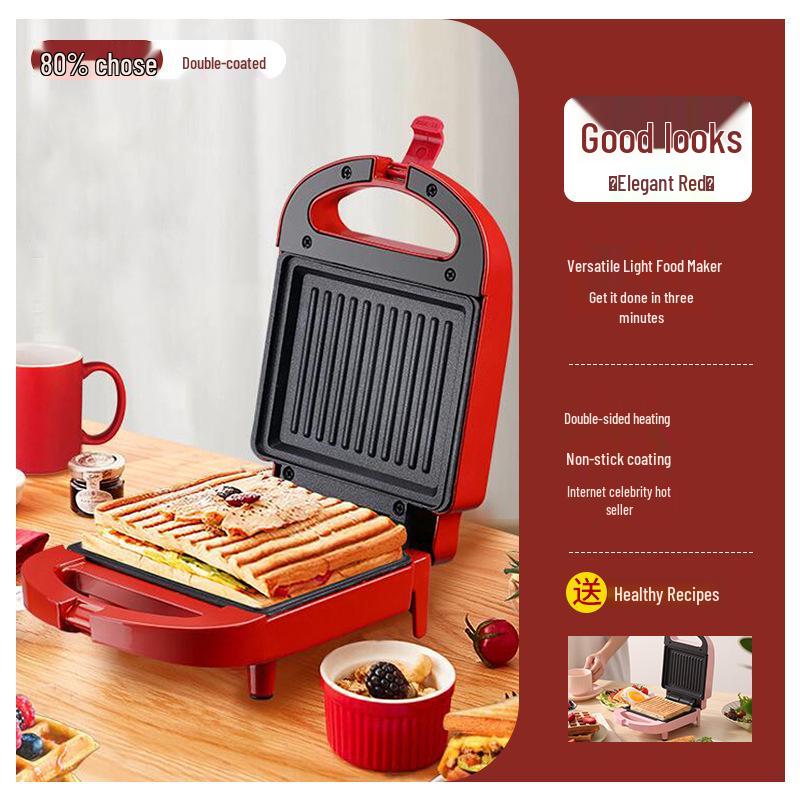 Compact Multifunctional Breakfast Maker: Bread, Toast, Grill, Pancake Machine