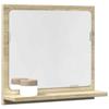 VidaXL Bathroom Shelf with Mirror Sonoma Oak Engineered Wood, Mirror Cabinet, Mirror with Shelf, Shelf 856181