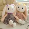 Adorable Snow Bunny Plush Toy Soft Cuddly Rabbit Doll Perfect Girls Gift Huggable Pillow