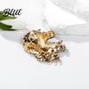 Zebra Brooch Head Enamel Rhinestone Lapel Pin with Flowers Colorful