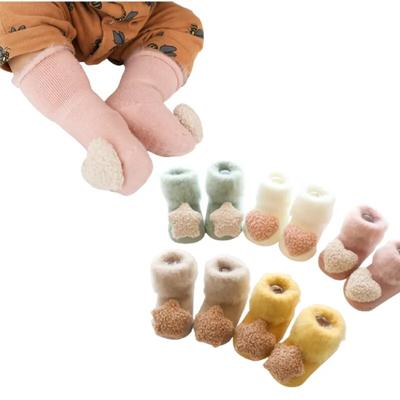 Winter Thick Baby Terry Socks Warm Newborn Cotton Boys Girls Cute Toddler Socks Non-slip Floor Socks 0-1 Years