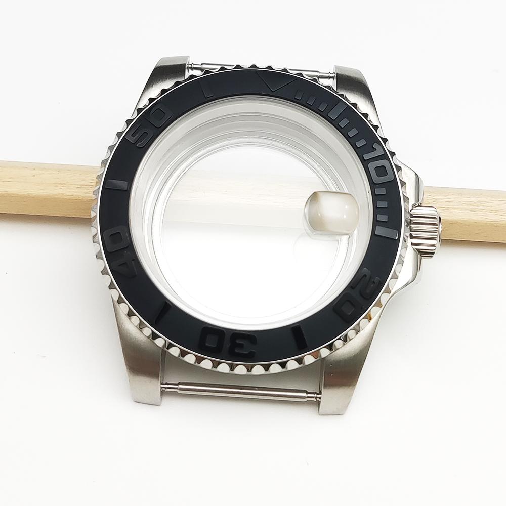 Stainless steel case, suitable for Japanese NH35/36 movement, transparent back cover--40MM