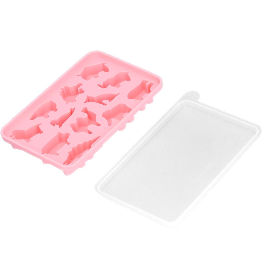 Ice Tray Animal Pattern Ice Cream Bar Mold with Cover for Kitchen Making Tool