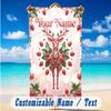 Decorative Artwork Theme Beach Towel Personalized Custom Name & Text Soft Quick Dry Beach Towel for Swimming Travel